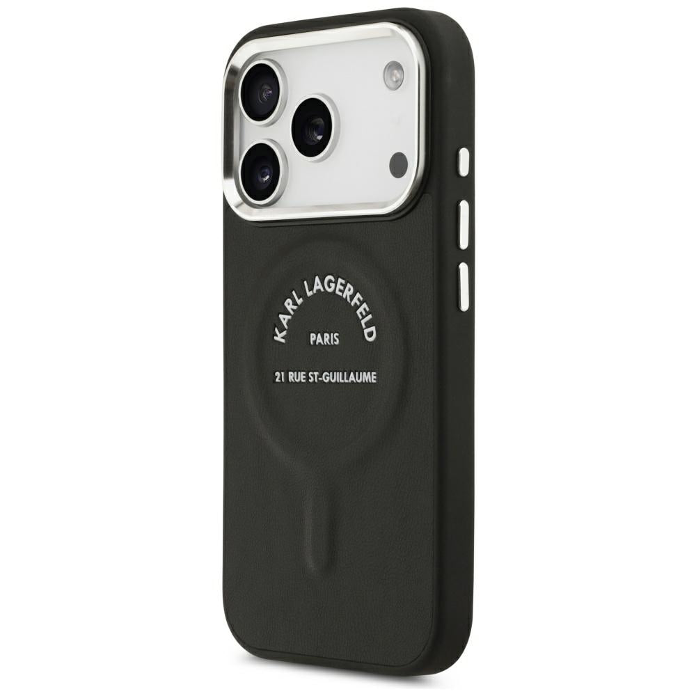 MagSafe pouzdro pro Apple iPhone 18 Pro Max / 17 Pro Max, Karl Lagerfeld, EMB. Kroužek Karl RSG Logo, černá