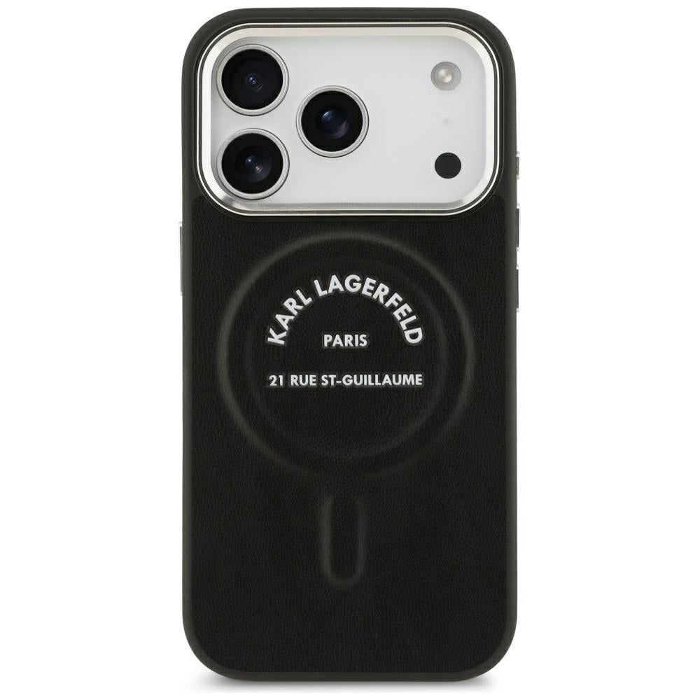 MagSafe pouzdro pro Apple iPhone 18 Pro Max / 17 Pro Max, Karl Lagerfeld, EMB. Kroužek Karl RSG Logo, černá