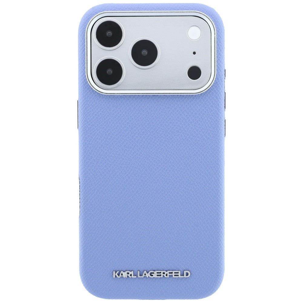 MagSafe pouzdro pro Apple iPhone 18 Pro Max / 17 Pro Max, Karl Lagerfeld, Zrnitý prodloužený logo, Modrá