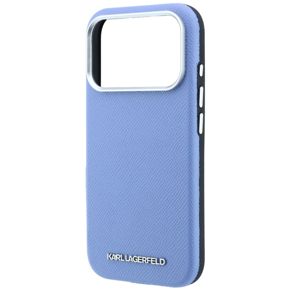 MagSafe pouzdro pro Apple iPhone 18 Pro Max / 17 Pro Max, Karl Lagerfeld, Zrnitý prodloužený logo, Modrá