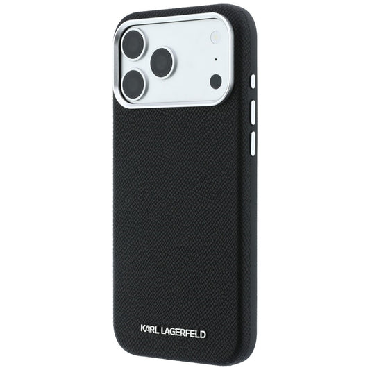 MagSafe pouzdro pro Apple iPhone 18 Pro Max / 17 Pro Max, Karl Lagerfeld, Grained Elongated Logo, černé