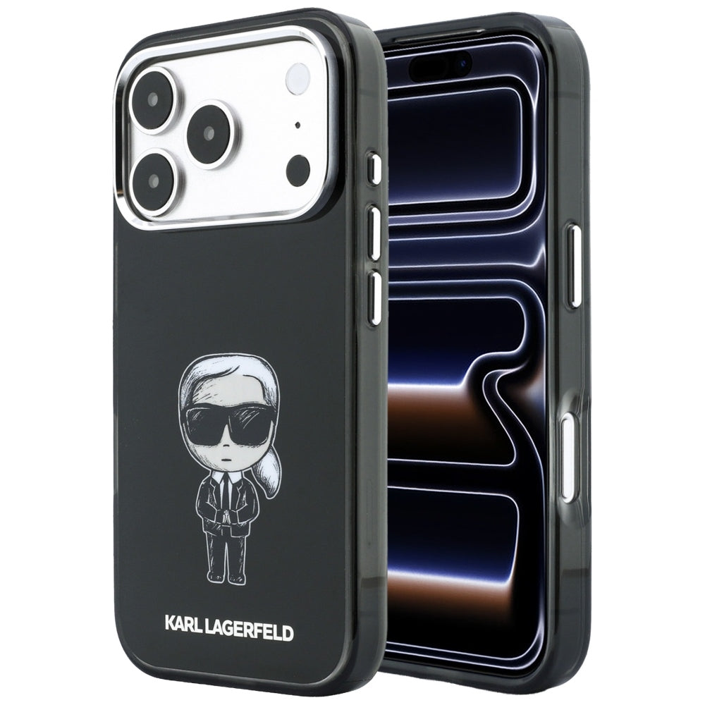 MagSafe pouzdro pro Apple iPhone 18 Pro Max / 17 Pro Max, Karl Lagerfeld, IML Ikonik Sketch Print, Černá
