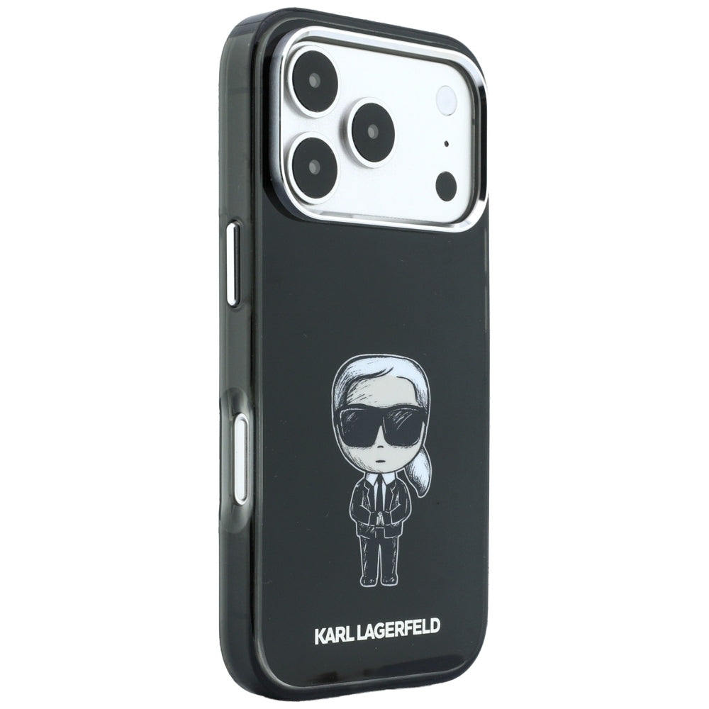MagSafe pouzdro pro Apple iPhone 18 Pro Max / 17 Pro Max, Karl Lagerfeld, IML Ikonik Sketch Print, Černá