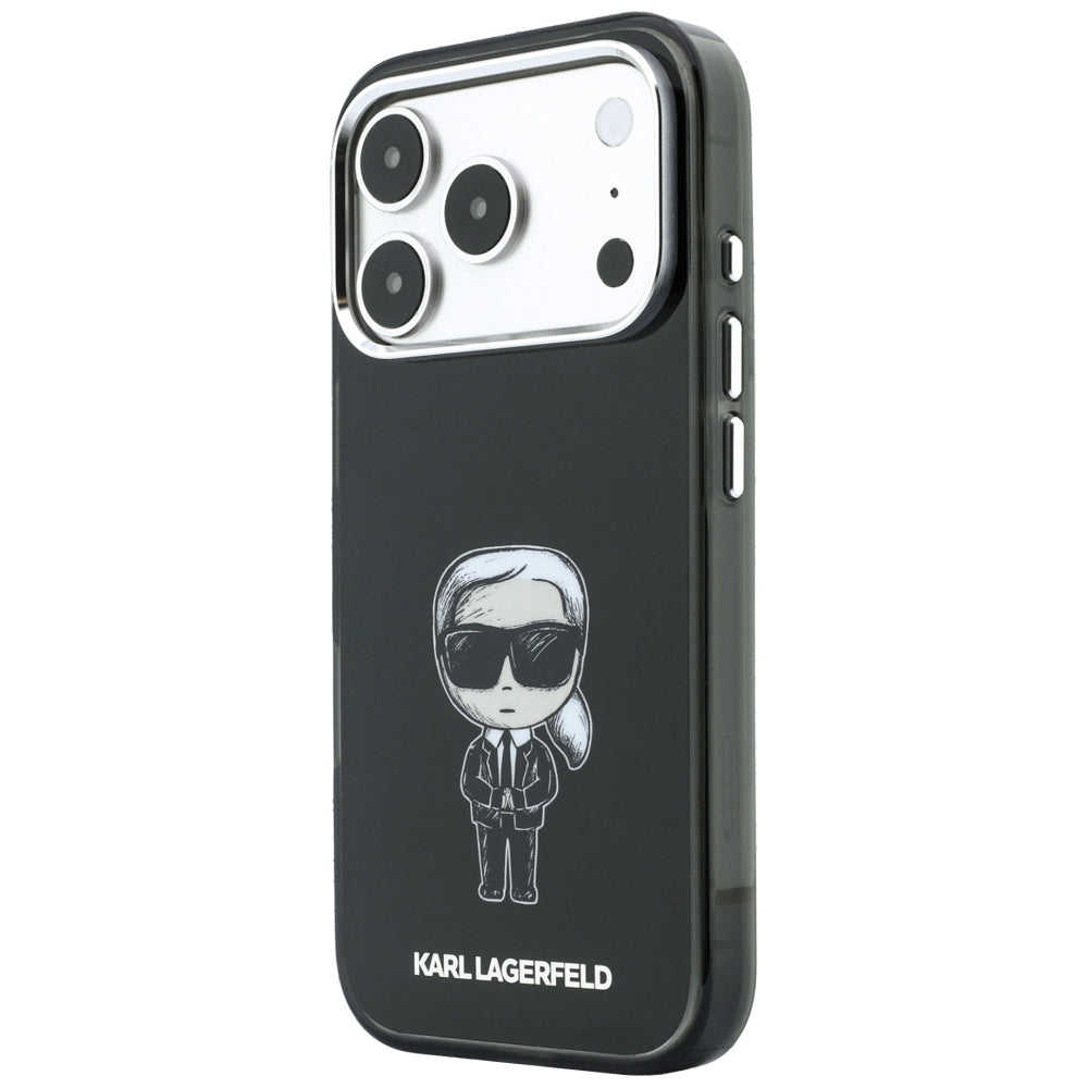 MagSafe pouzdro pro Apple iPhone 18 Pro Max / 17 Pro Max, Karl Lagerfeld, IML Ikonik Sketch Print, Černá