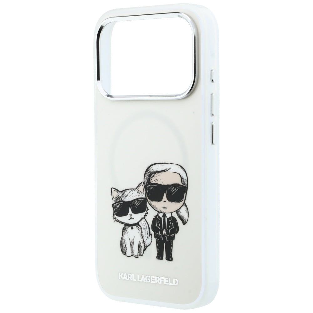 MagSafe pouzdro pro Apple iPhone 18 Pro Max / 17 Pro Max, Karl Lagerfeld, IML KC Bodies Sketch Print, Béžová