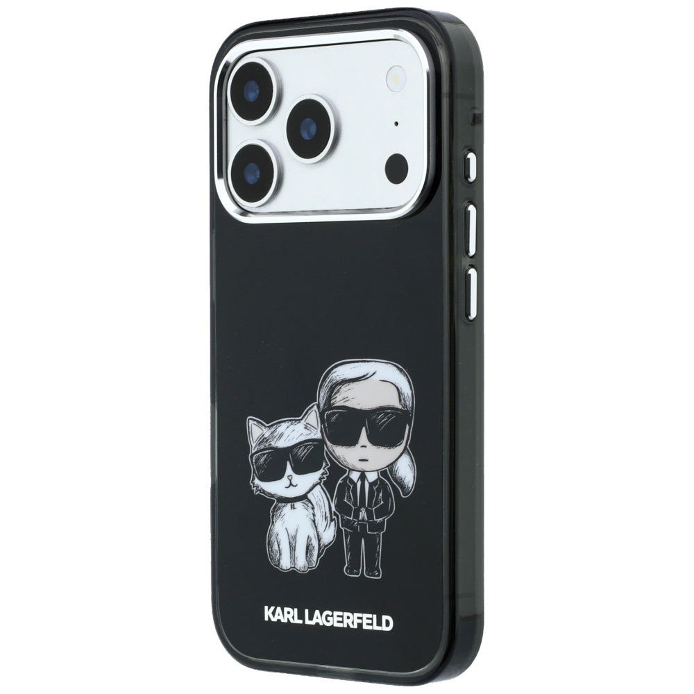 MagSafe pouzdro pro Apple iPhone 18 Pro Max / 17 Pro Max, Karl Lagerfeld, IML KC Bodies Sketch Print, Černé