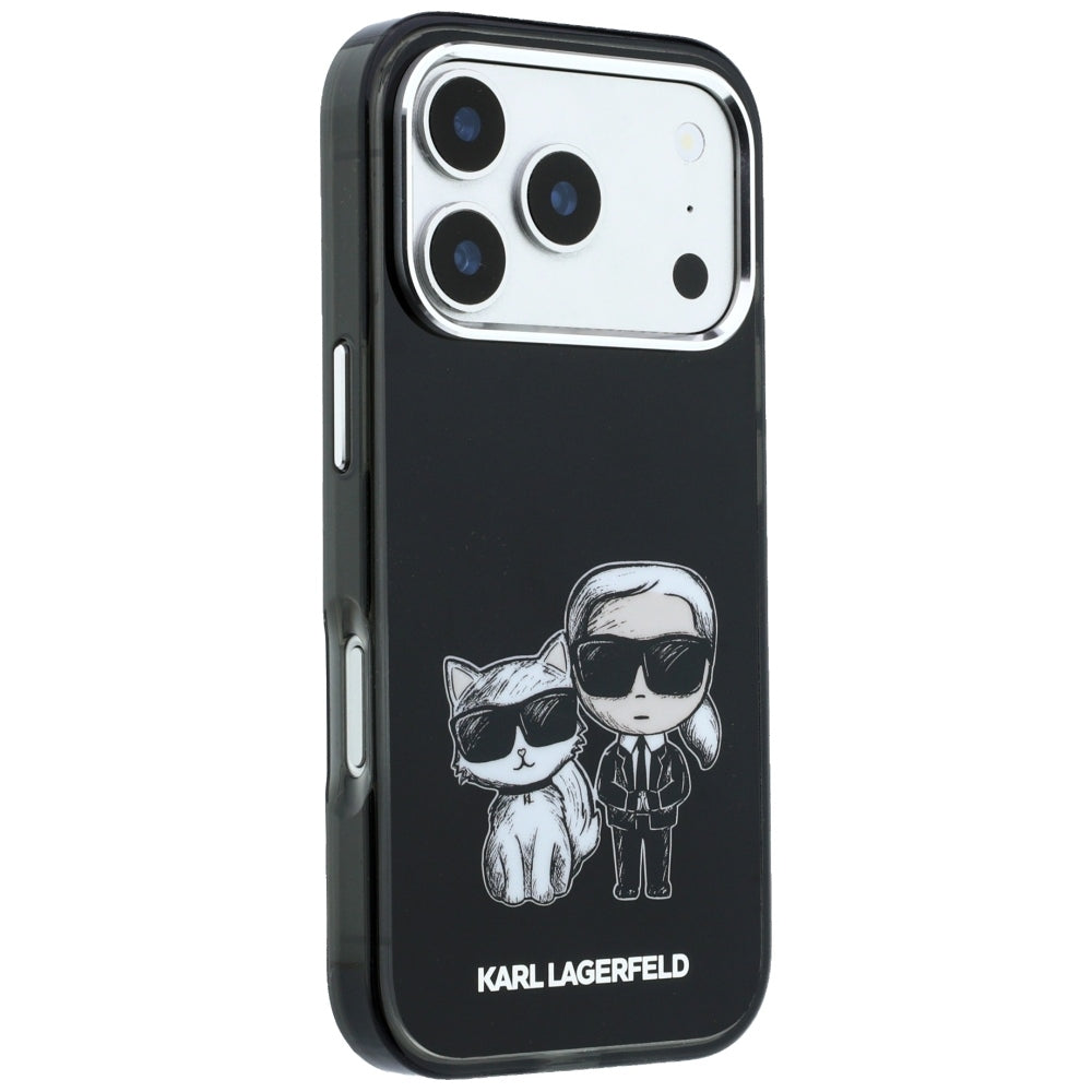 MagSafe pouzdro pro Apple iPhone 18 Pro Max / 17 Pro Max, Karl Lagerfeld, IML KC Bodies Sketch Print, Černé