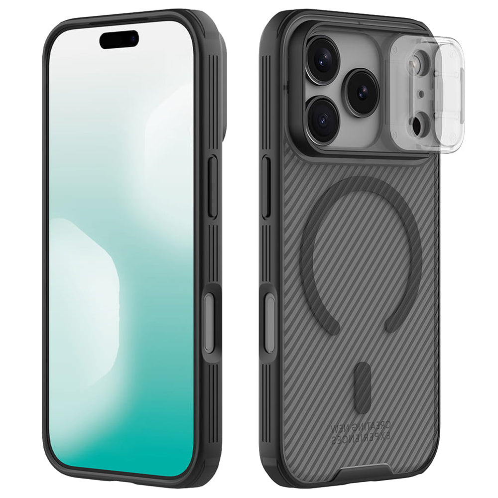 MagSafe pouzdro pro Apple iPhone 18 Pro Max / 17 Pro Max, Nillkin, CamShield Pro, Černé průhledné