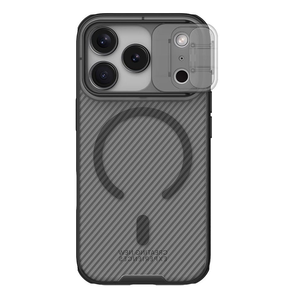 MagSafe pouzdro pro Apple iPhone 18 Pro Max / 17 Pro Max, Nillkin, CamShield Pro, Černé průhledné
