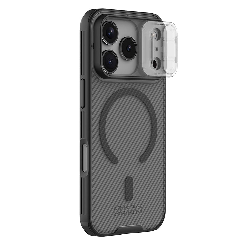 MagSafe pouzdro pro Apple iPhone 18 Pro Max / 17 Pro Max, Nillkin, CamShield Pro, Černé průhledné