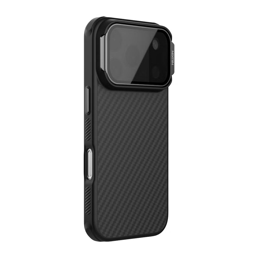 MagSafe pouzdro pro Apple iPhone 18 Pro Max / 17 Pro Max, Nillkin, CarboProp s průhledným černým krytem čočky, černé