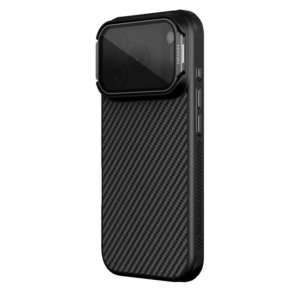 MagSafe pouzdro pro Apple iPhone 18 Pro Max / 17 Pro Max, Nillkin, CarboProp s průhledným černým krytem čočky, černé