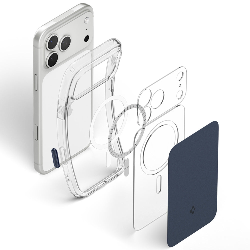 MagSafe pouzdro pro Apple iPhone 18 Pro Max / 17 Pro Max, Spigen, Ultra Hybrid T, Matně modrá ACS12135