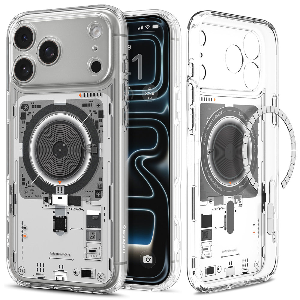 MagSafe pouzdro pro Apple iPhone 18 Pro Max / 17 Pro Max, Spigen, Ultra Hybrid Neo One, Transparentní ACS12129