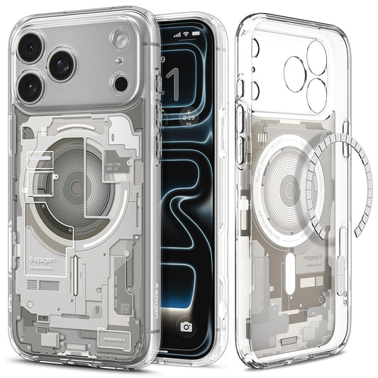 MagSafe pouzdro pro Apple iPhone 18 Pro Max / 17 Pro Max, Spigen, Ultra Hybrid Zero One, Šedá ACS12127