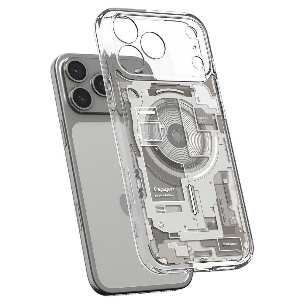 MagSafe pouzdro pro Apple iPhone 18 Pro Max / 17 Pro Max, Spigen, Ultra Hybrid Zero One, Šedá ACS12127