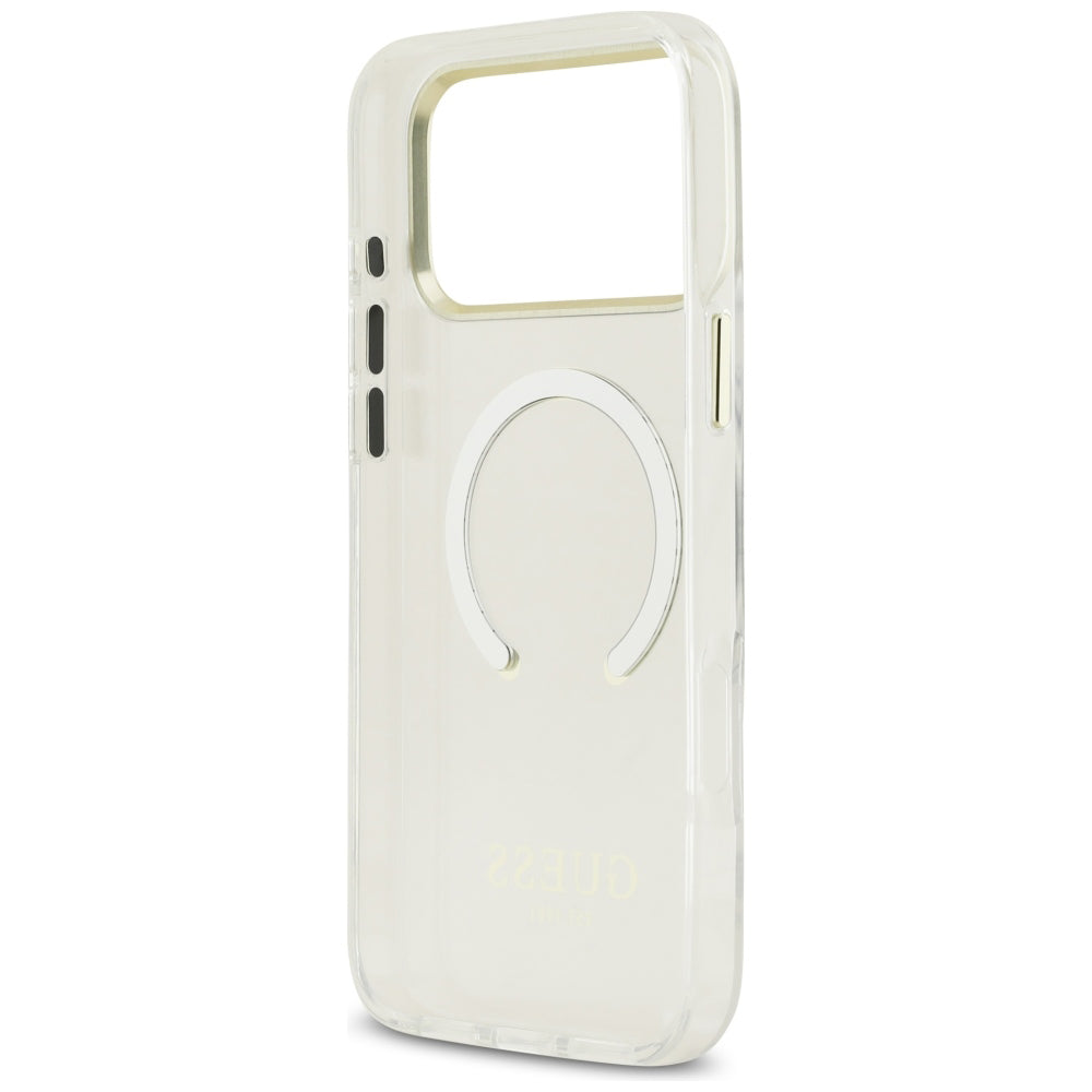 MagSafe pouzdro pro Apple iPhone 18 Pro Max, Guess, Metal Outline, Zlaté