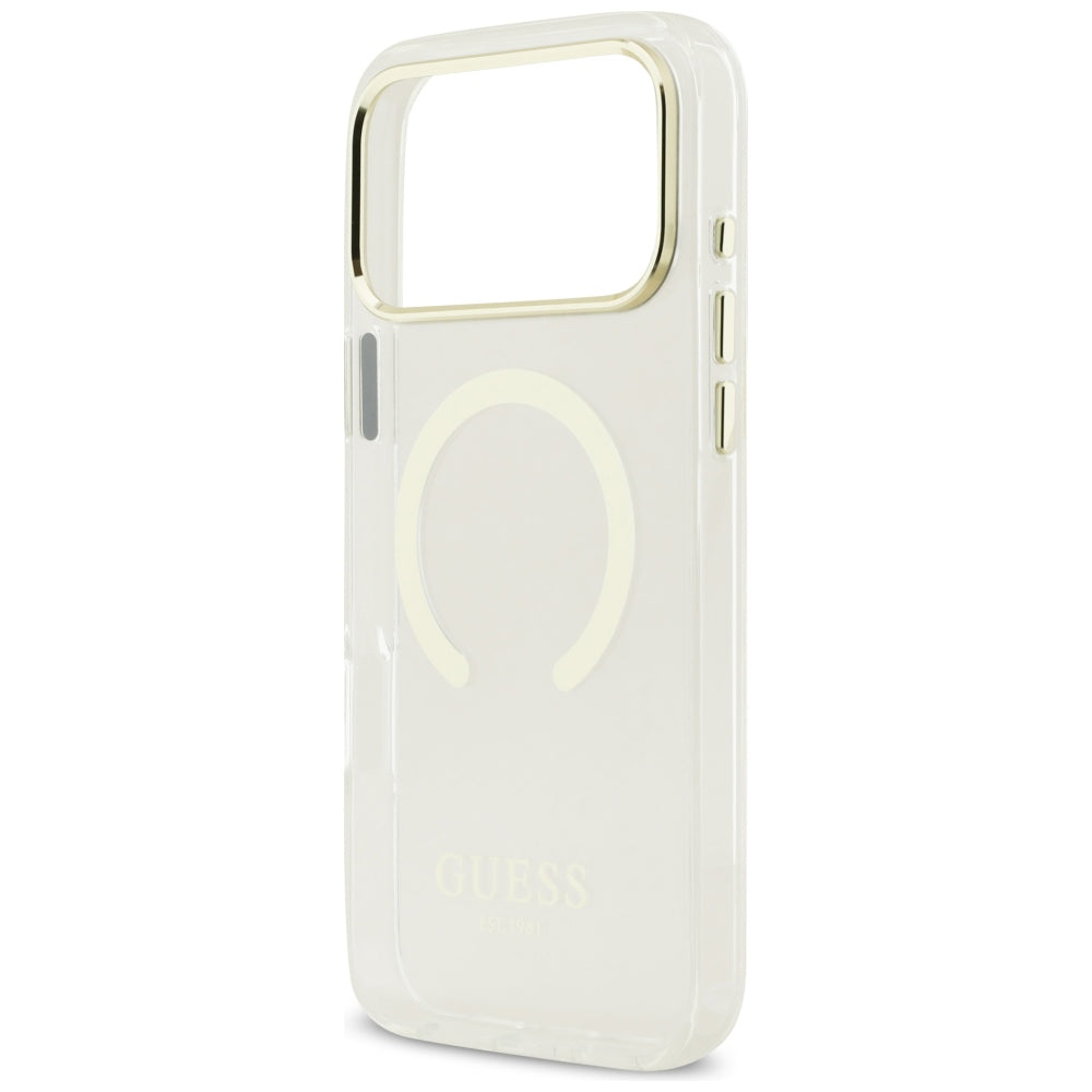 MagSafe pouzdro pro Apple iPhone 18 Pro Max, Guess, Metal Outline, Zlaté