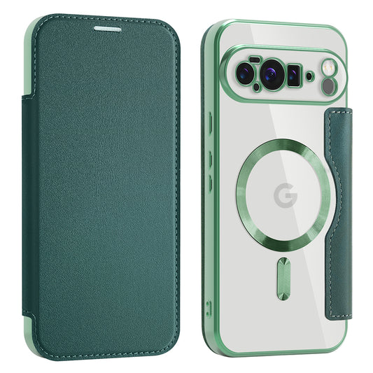 MagSafe pouzdro pro Google Pixel 10 Pro XL, Techsuit, SmartMag Book, zelené