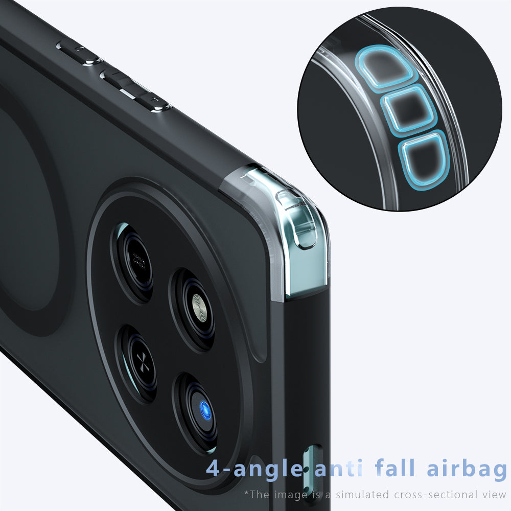 MagSafe pouzdro pro Honor 400 Pro, Techsuit, PureFrost, Černá saténová