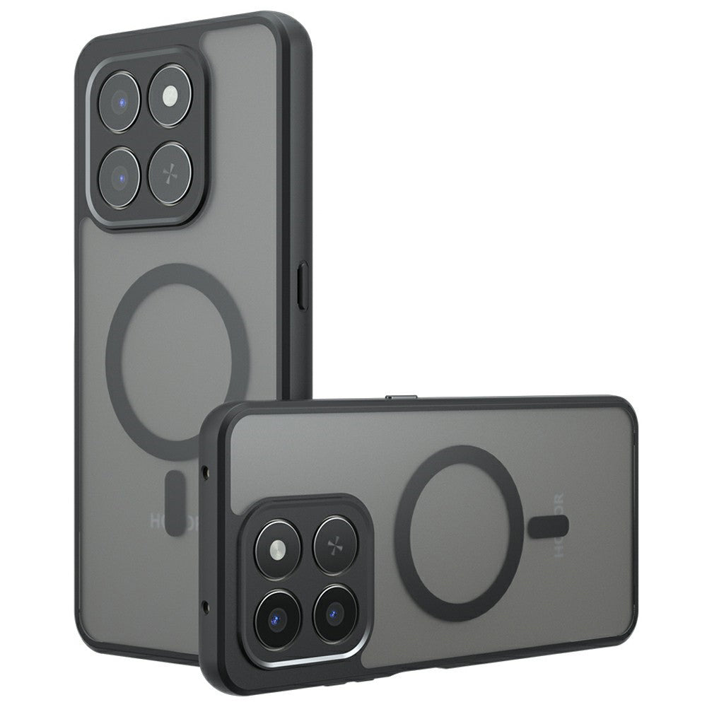 Pouzdro MagSafe pro Honor 400 Smart 4G / X7d 4G / 400 Smart 5G, Techsuit, PureFrost, Saténově černé