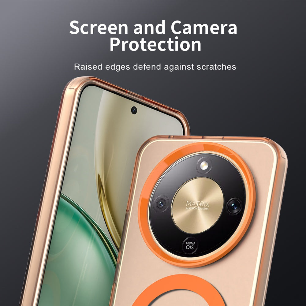 Pouzdro MagSafe pro Honor Magic8 Lite, Techsuit, CandyCase, Oranžové