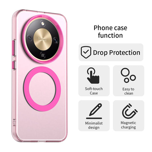 Pouzdro MagSafe pro Honor Magic8 Lite, Techsuit, CandyCase, Růžové