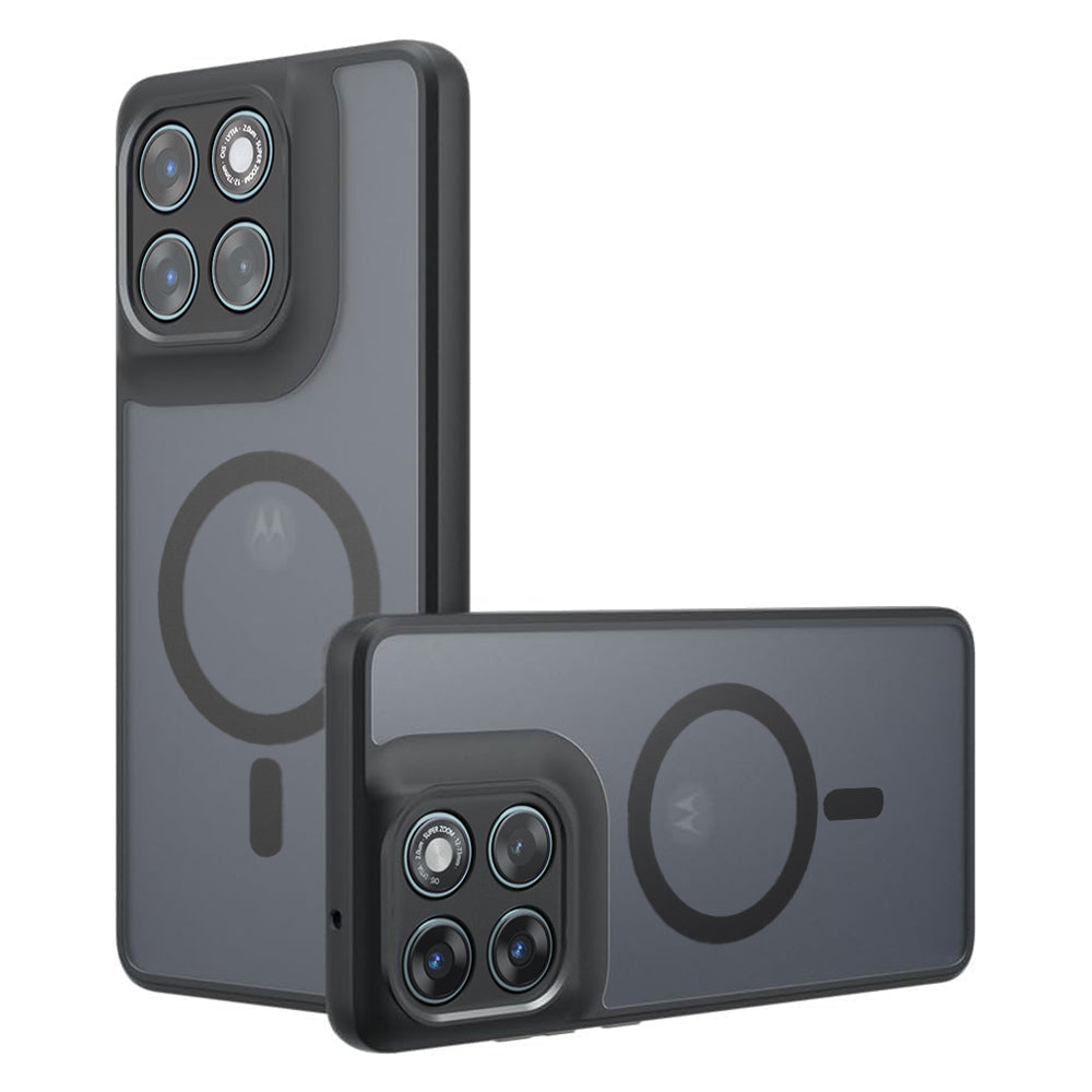 MagSafe pouzdro pro Motorola Edge 70 Fusion, Techsuit, PureFrost, Černá saténová