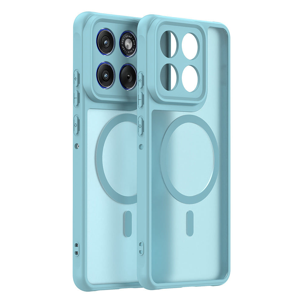 MagSafe Case for Motorola Edge 70, Techsuit, HaloFrost II, Light Green