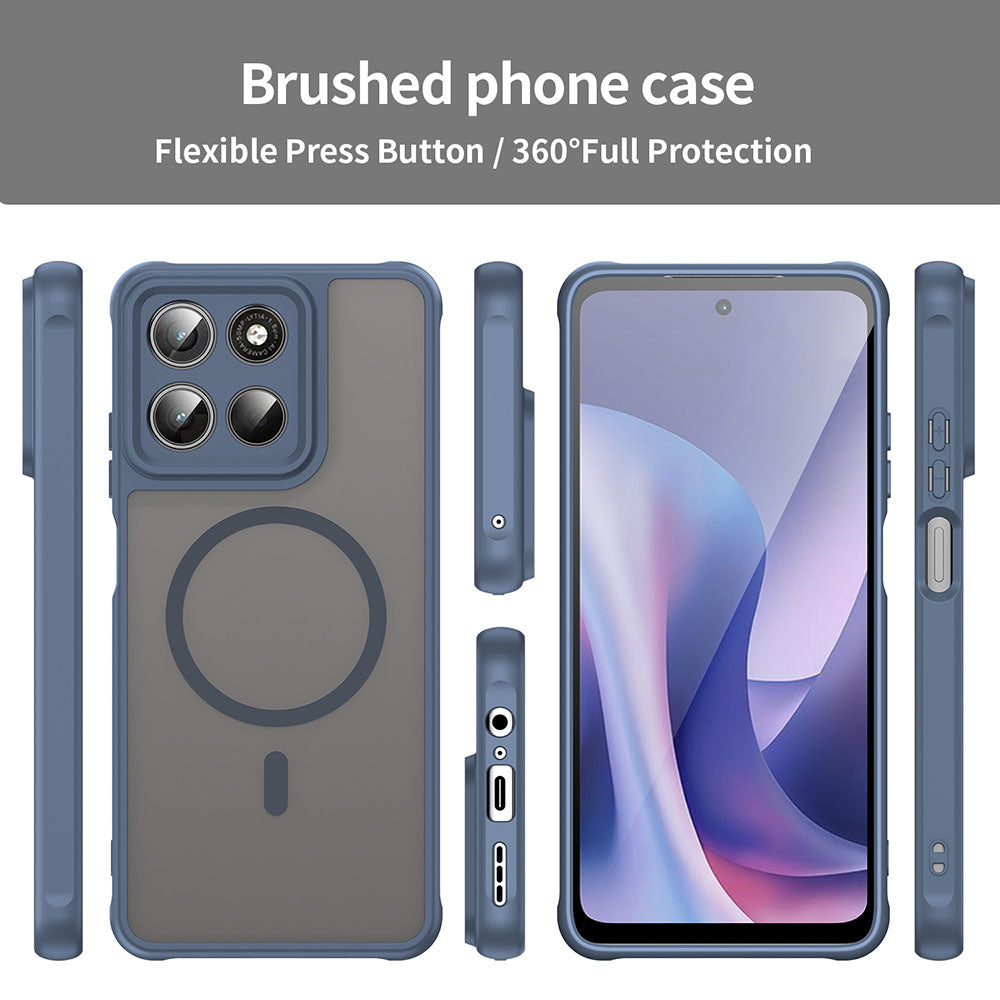 MagSafe pouzdro pro Motorola Moto G47 / G37 Power / G37, Techsuit, HaloFrost II, Tmavě modrá