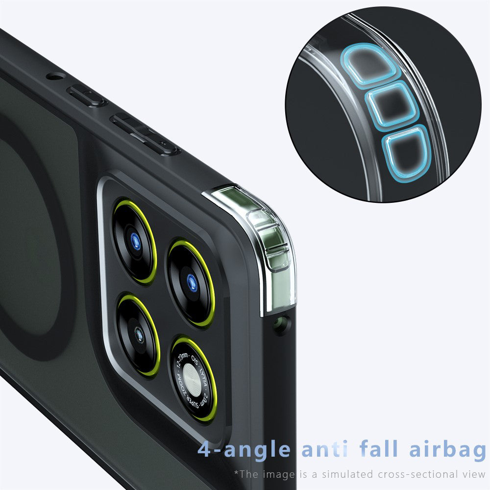 Pouzdro MagSafe pro Motorola Moto G67 Power / G57 Power, Techsuit, PureFrost, Saténově černé