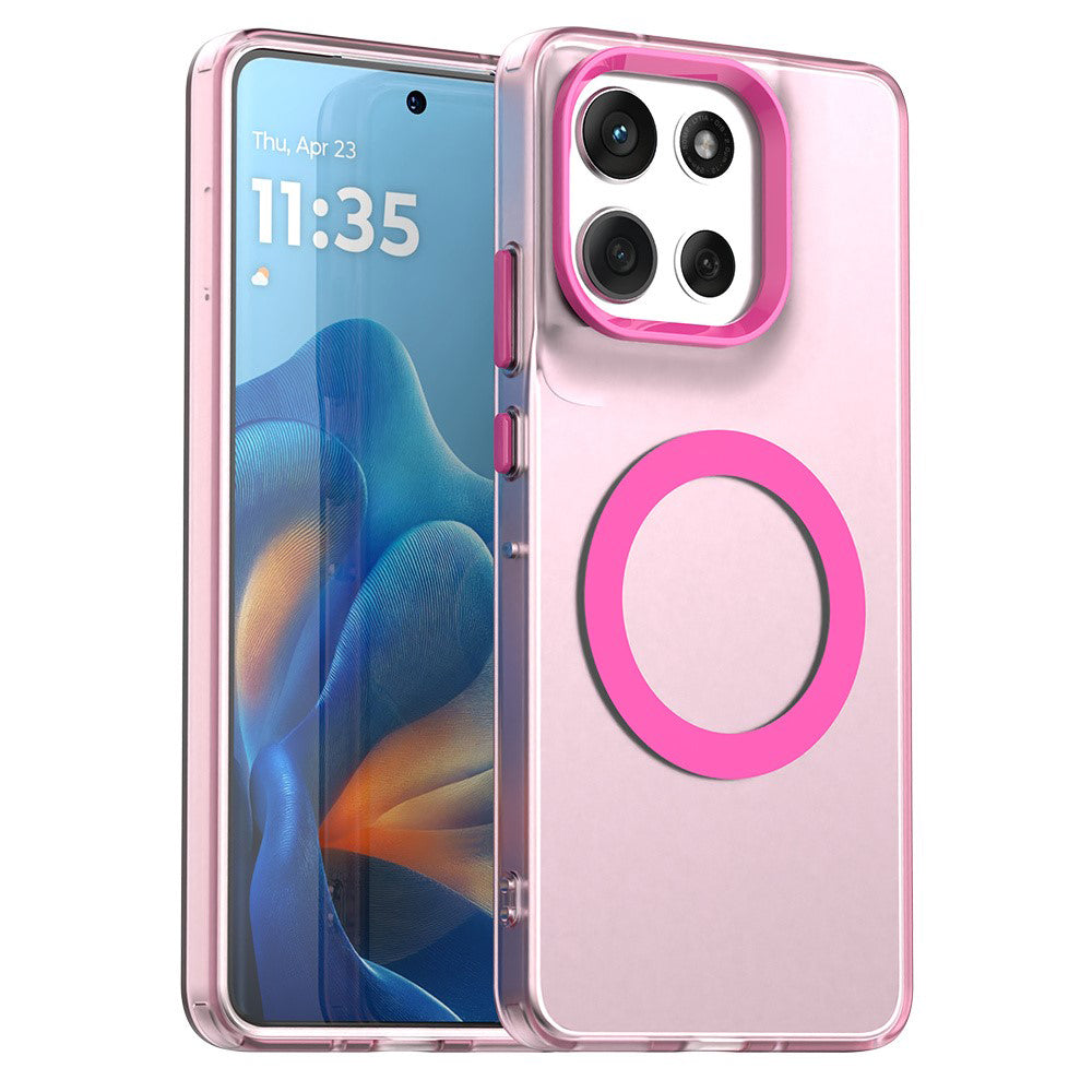 Pouzdro MagSafe pro Motorola Moto G86, Techsuit, CandyCase, Růžové