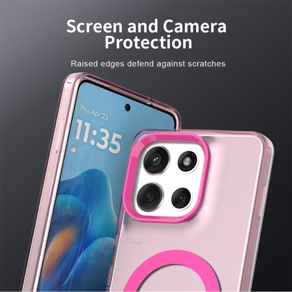 Pouzdro MagSafe pro Motorola Moto G86, Techsuit, CandyCase, Růžové