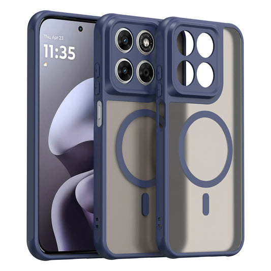 MagSafe pouzdro pro Motorola Moto G87 / G77 / G67, Techsuit, HaloFrost II, Tmavě modrá