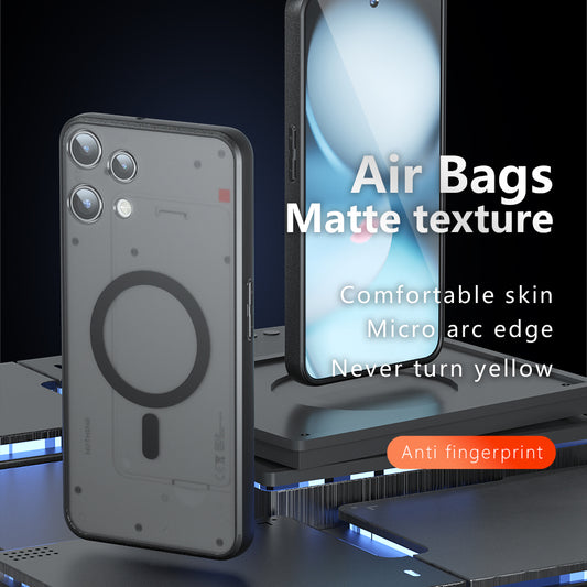 Pouzdro MagSafe pro Nothing Phone (3a) Lite, Techsuit, PureFrost, Saténově černé