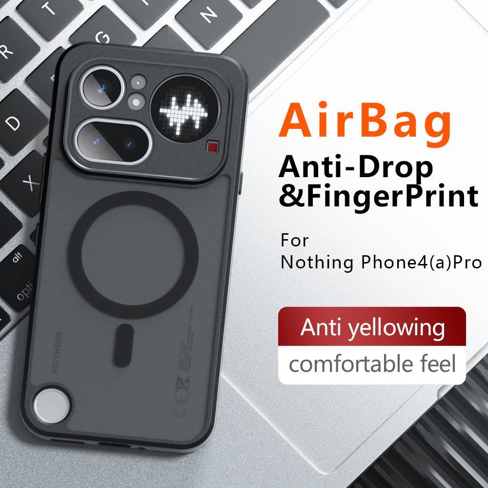 MagSafe pouzdro pro Nothing Phone (4a), Techsuit, PureFrost, Černá saténová