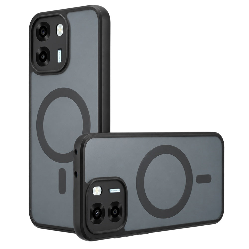 MagSafe pouzdro pro Oppo A6 4G, Techsuit, PureFrost, Černá saténová