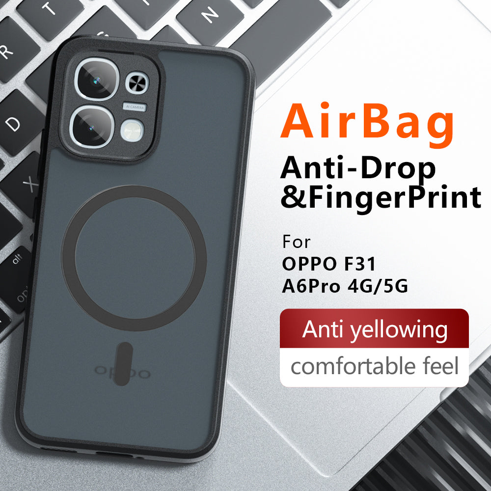 MagSafe pouzdro pro Oppo A6 Pro 5G / A6 Pro 4G, Techsuit, PureFrost, Černá saténová