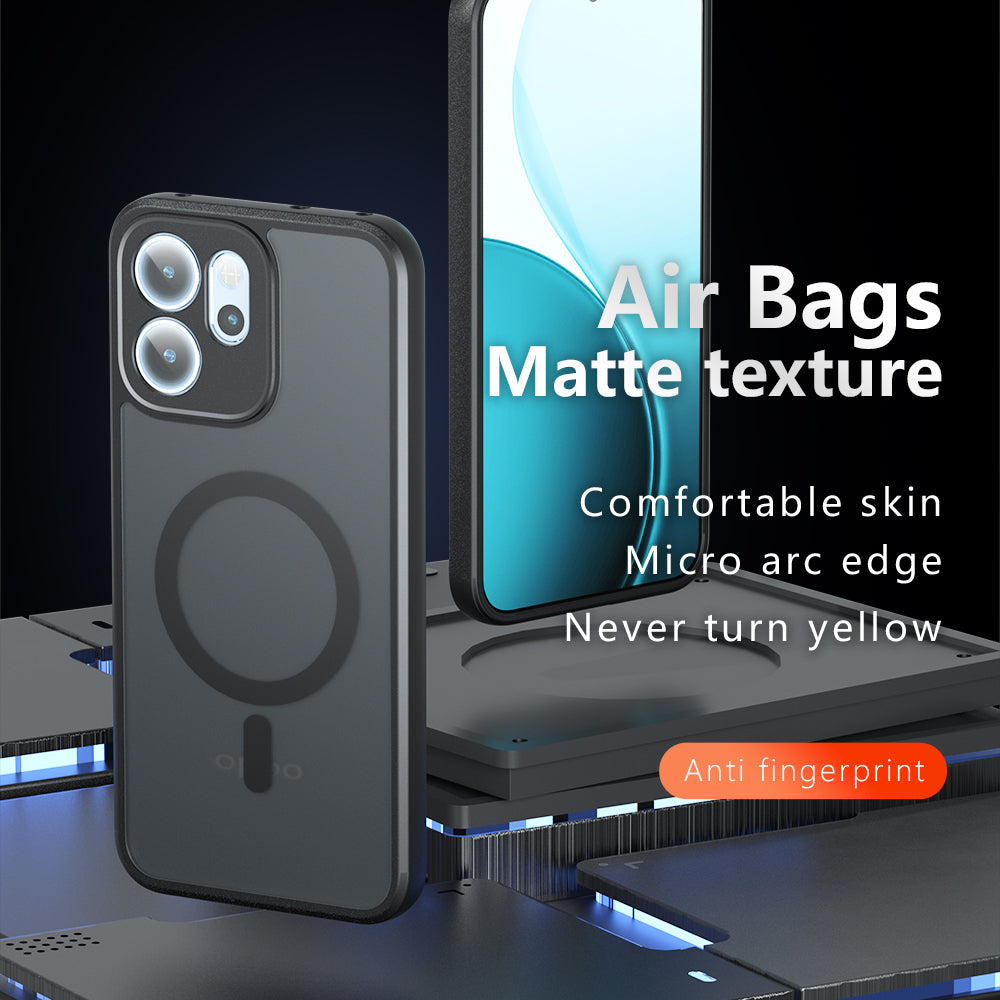 MagSafe pouzdro pro Oppo Reno14 FS 5G / Reno14 F, Techsuit, PureFrost, Černá saténová