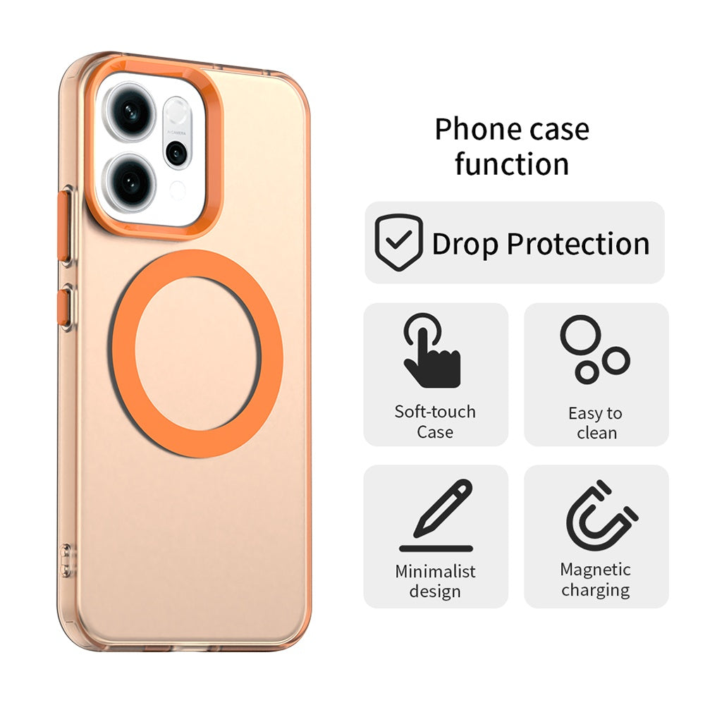 Pouzdro MagSafe pro Oppo Reno14, Techsuit, CandyCase, Oranžové
