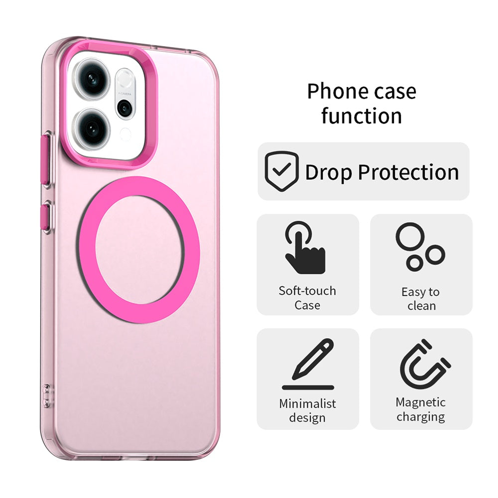 Pouzdro MagSafe pro Oppo Reno14, Techsuit, CandyCase, Růžové