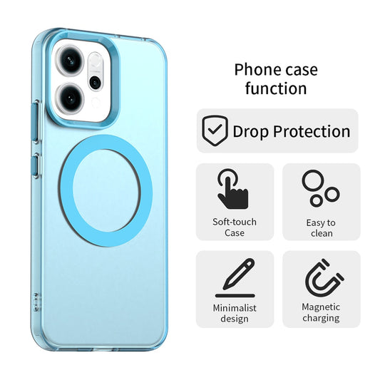 MagSafe pouzdro pro Oppo Reno16 F / Reno16 FS, Techsuit, CandyCase, modrá