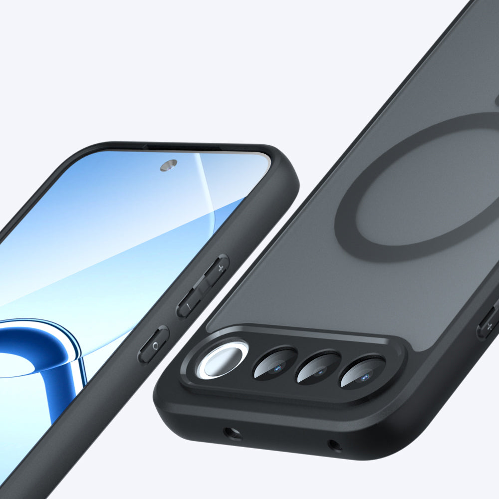 MagSafe pouzdro pro Realme 16, Techsuit, PureFrost, Černá saténová