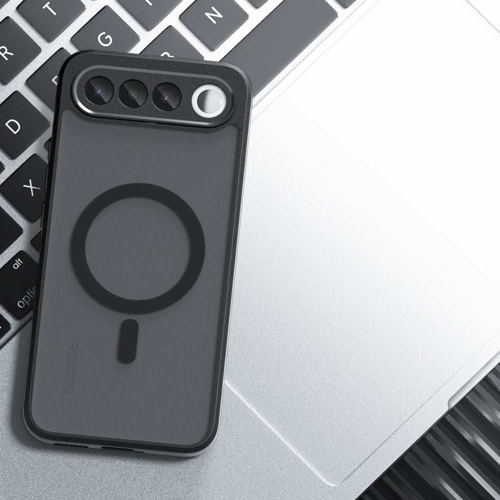 MagSafe pouzdro pro Realme 16, Techsuit, PureFrost, Černá saténová