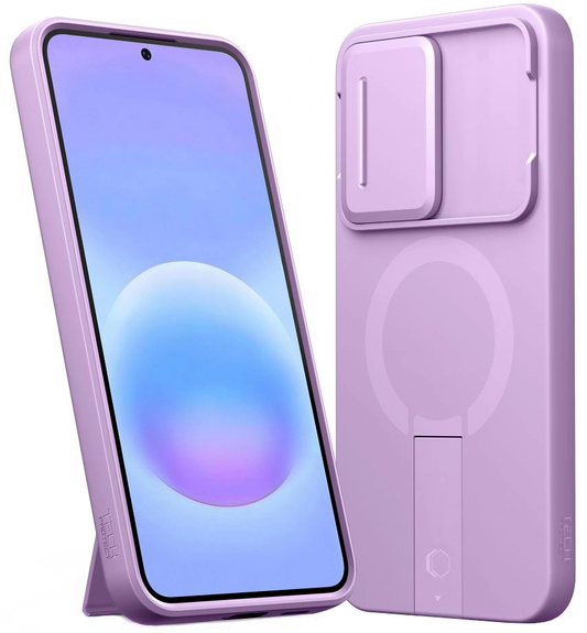 MagSafe pouzdro pro Samsung Galaxy A57 5G, Tech-Protect, Kevlar Aura, Fialová