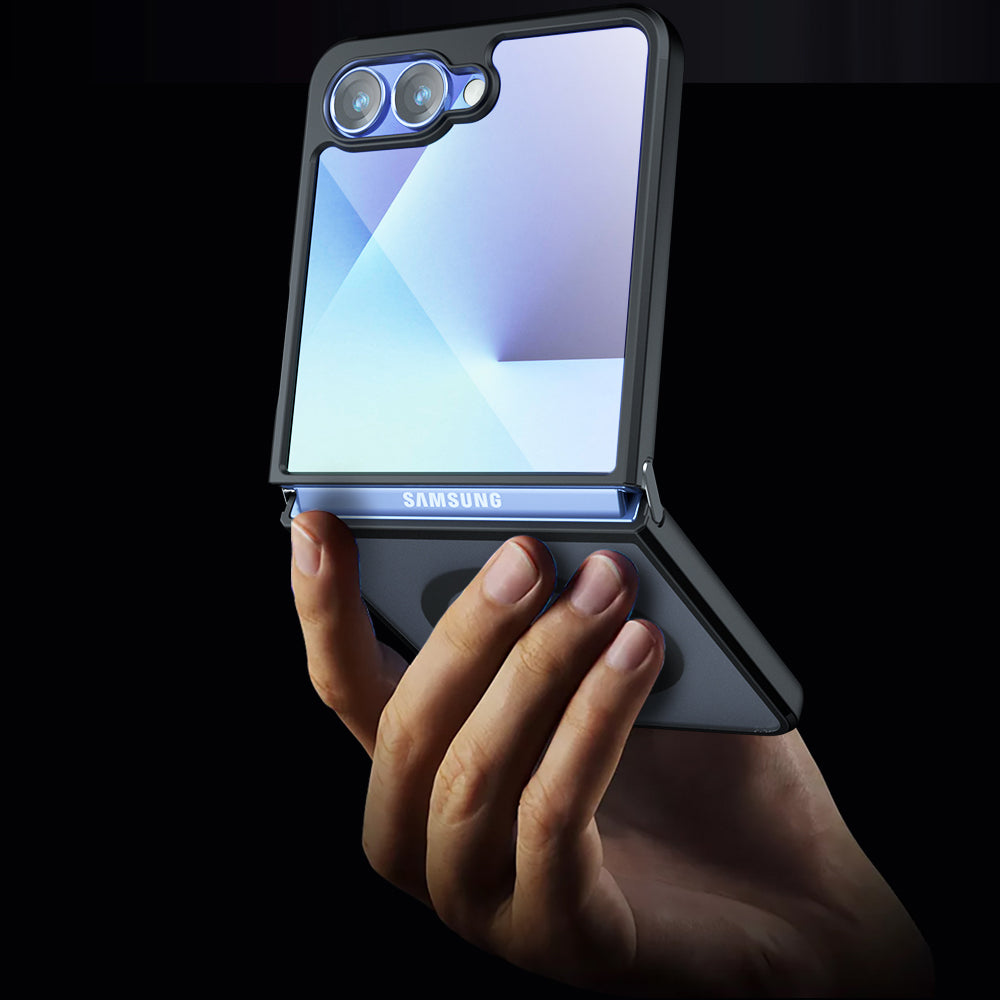 MagSafe pouzdro pro Samsung Galaxy Z Flip7 F766, Techsuit, PureFrost, Černá saténová