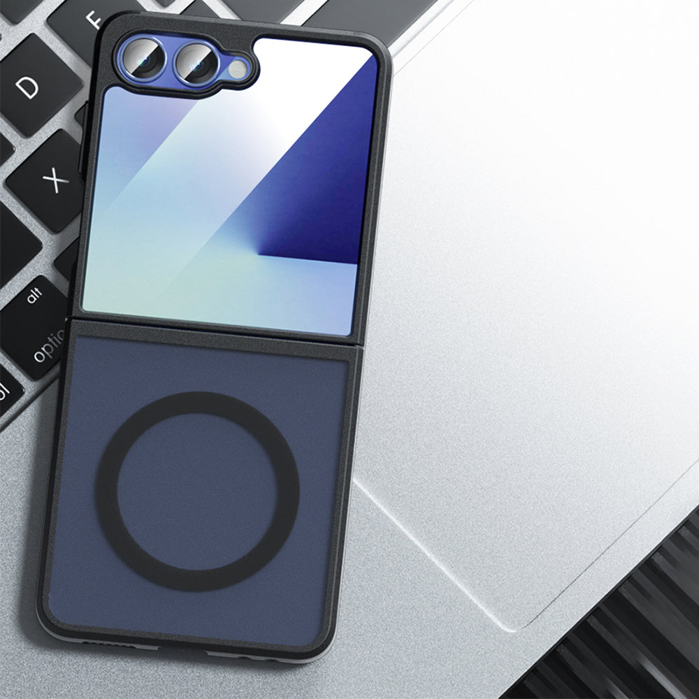 MagSafe pouzdro pro Samsung Galaxy Z Flip7 F766, Techsuit, PureFrost, Černá saténová