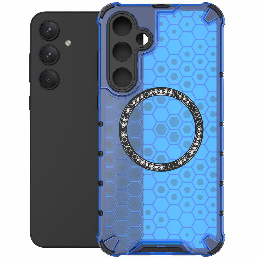 MagSafe pouzdro pro Samsung Galaxy A26 A266, Techsuit, HoneyComb Shield, Modrá
