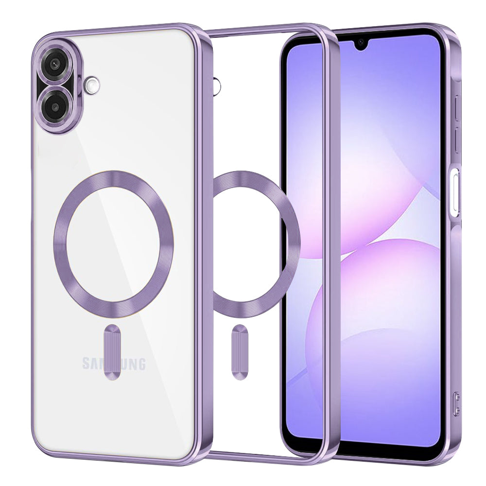 MagSafe pouzdro pro Samsung Galaxy A07 4G A075, Techsuit, Luxury Crystal, Světle fialové