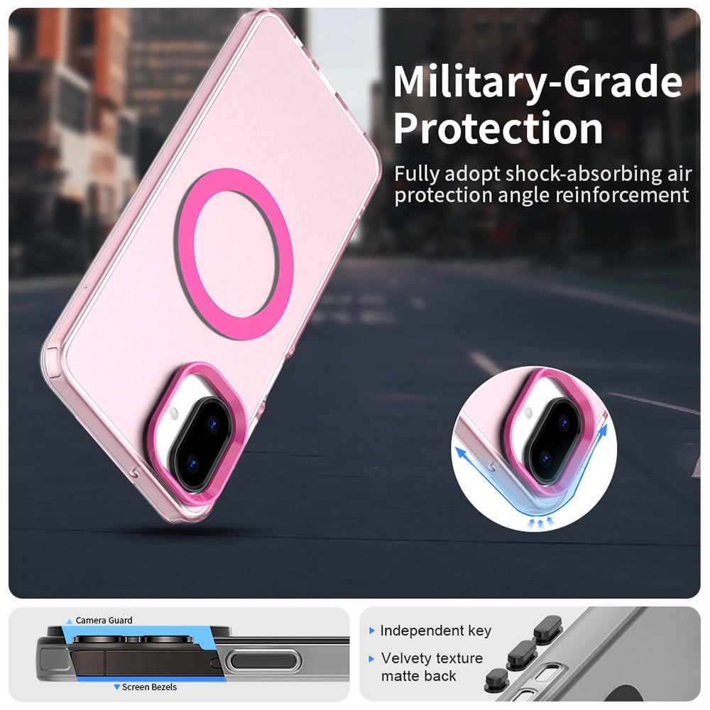 MagSafe pouzdro pro Samsung Galaxy A07 4G A075, Techsuit, CandyCase, růžové